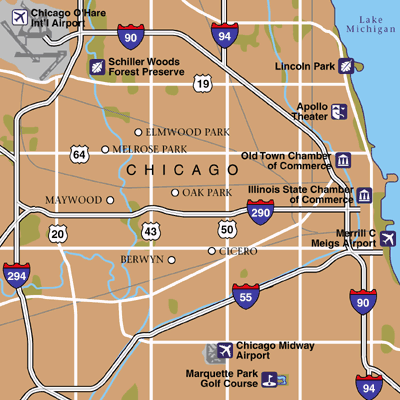 Chicago Area Map