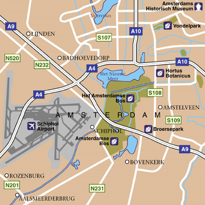 Amsterdam Area Map