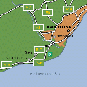 Barcelona Area Map