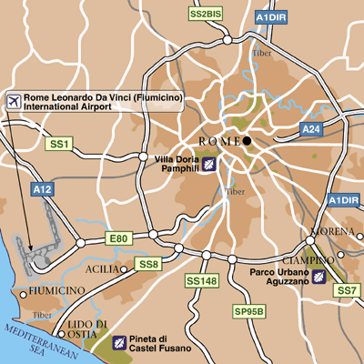 Rome Area Map