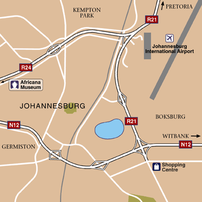 Johannesburg Area Map