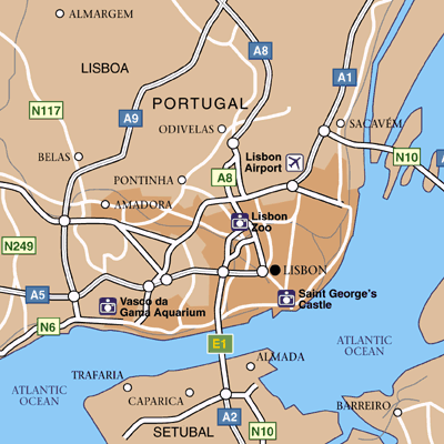 Lisbon Area Map