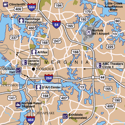 Norfolk Area Map