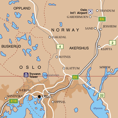 Oslo Area Map