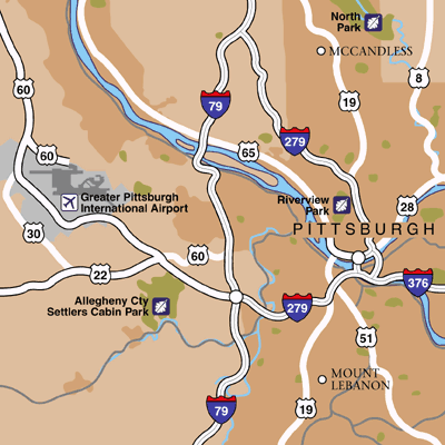 Pittsburgh Area Map