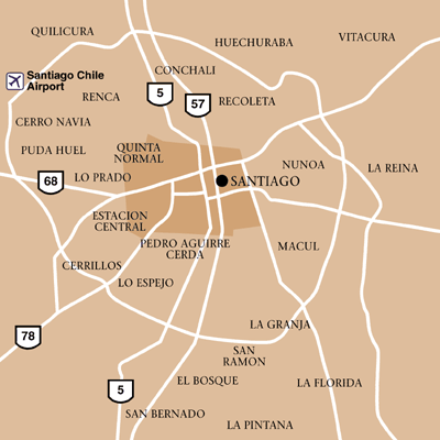 Santiago Area Map