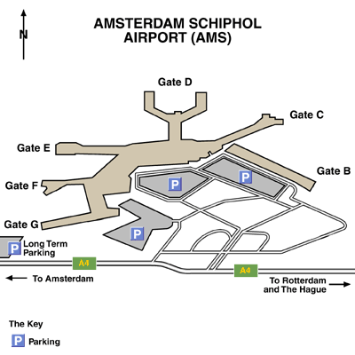 Amsterdam Schipol Airport Map