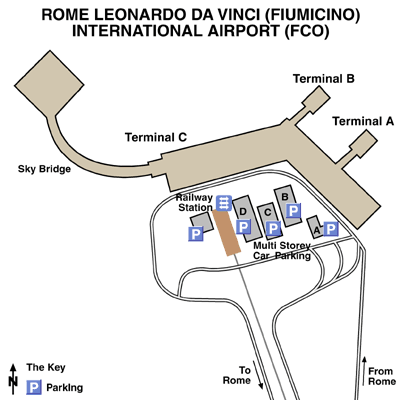 Rome Fiumicino Airport (Leonardo da Vinci) Map