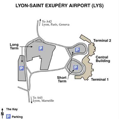 Lyon-Saint Exupery Airport Map