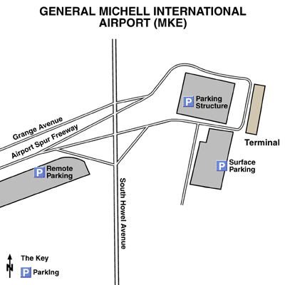 General Mitchell International Airport Milwaukee Map