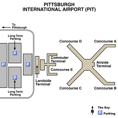 Pittsburgh International Airport Map