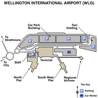 Wellington International Airport Map